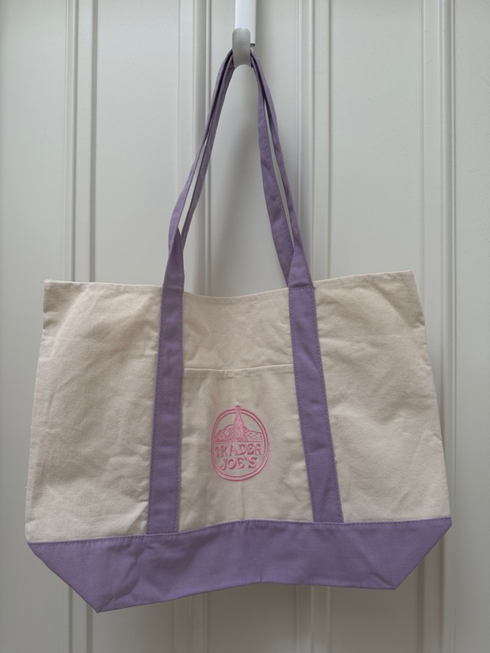 NWT Trader Joe’s Lavender Tote - Picture 2 of 7